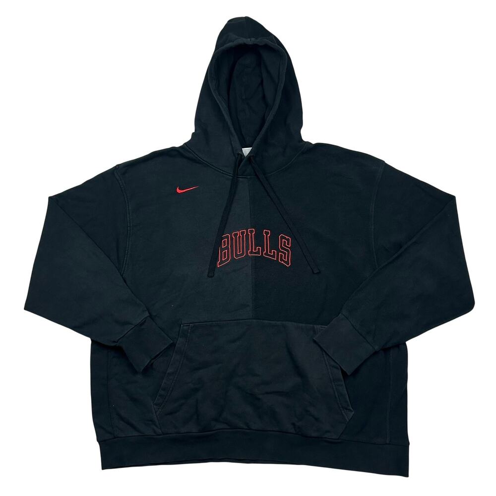 Nike Chicago Bulls Hoodie Black Red Spellout NBA Pullover